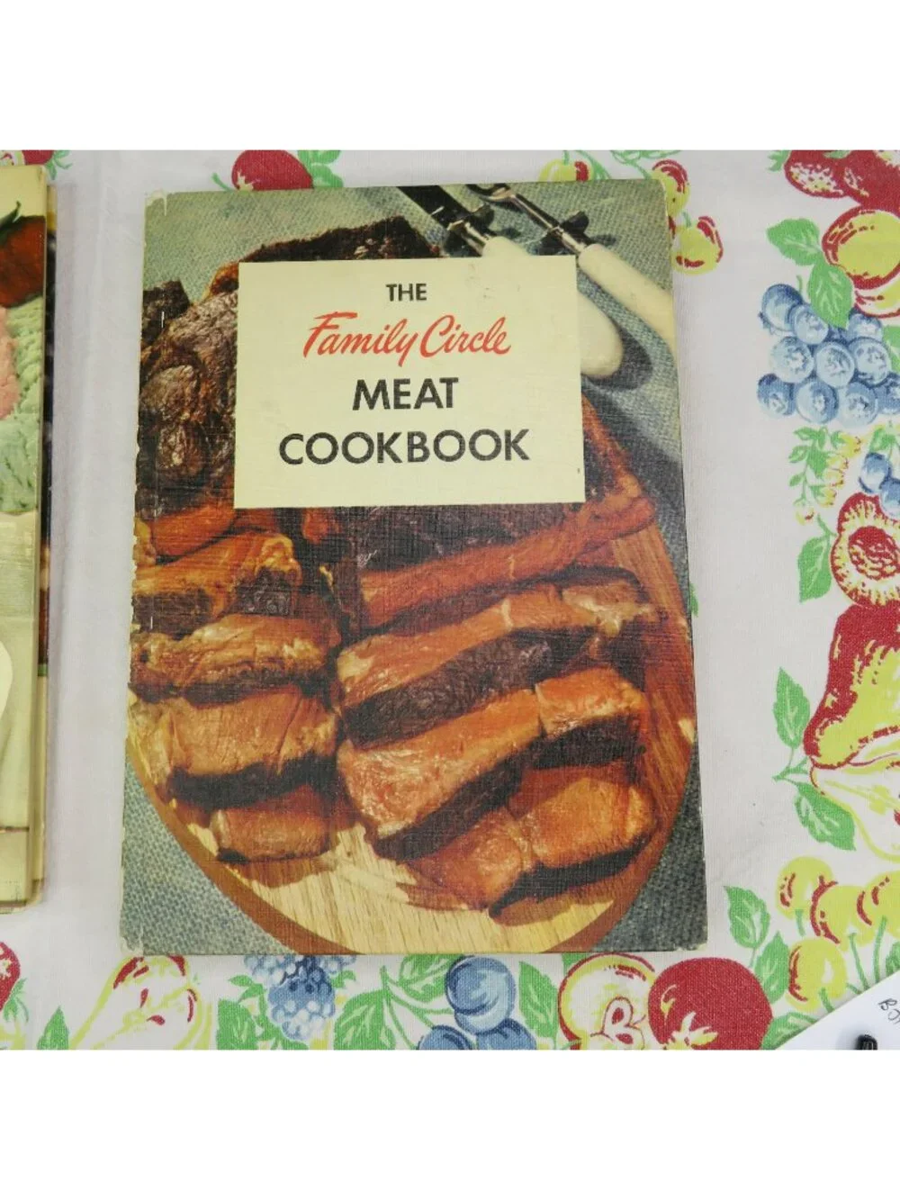 Lot of 2 The Family Circle Cook Books Meat Cookbook & Dessert and Fruit Cookbook